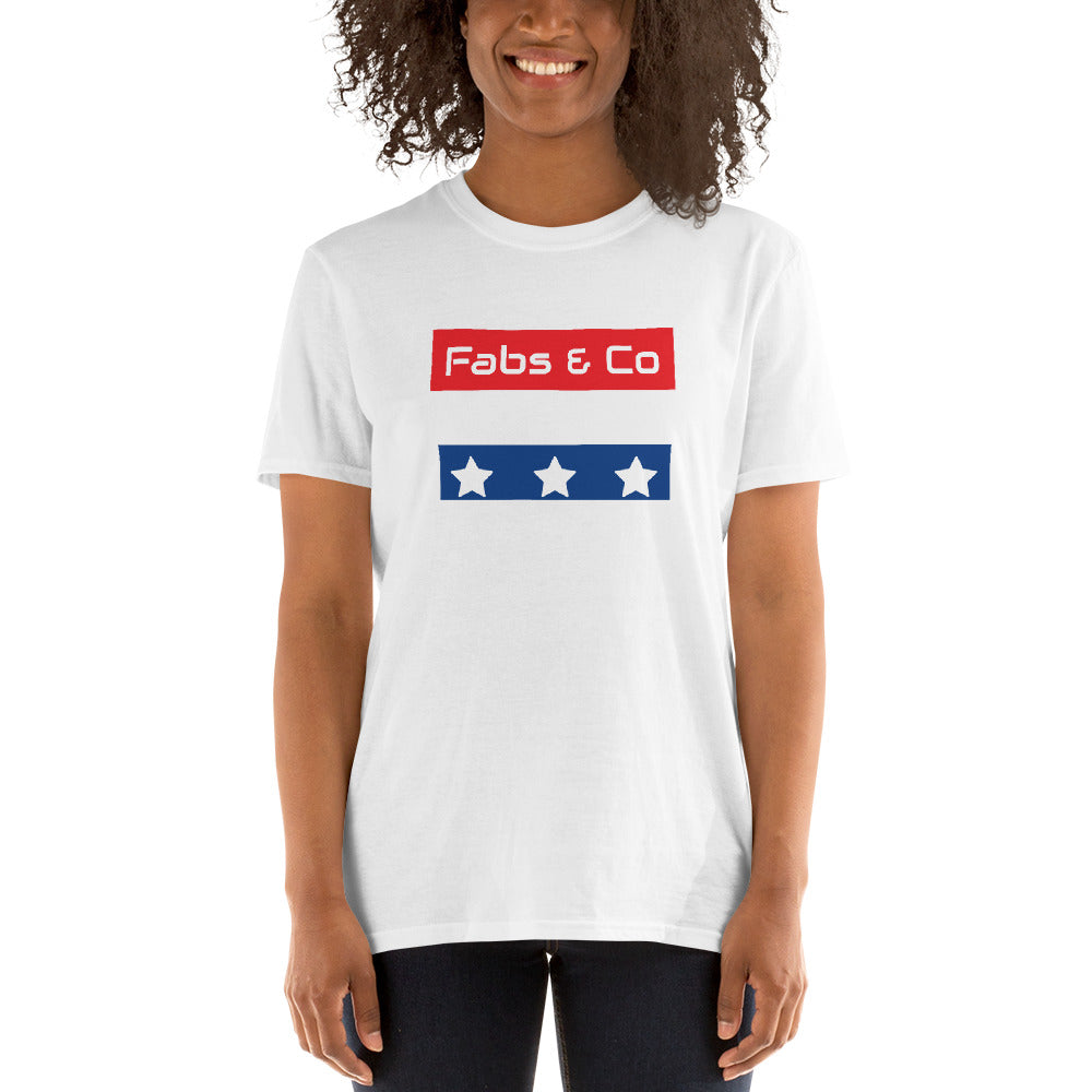 Stars and Stripes Wordmark Logo Womens T-Shirt