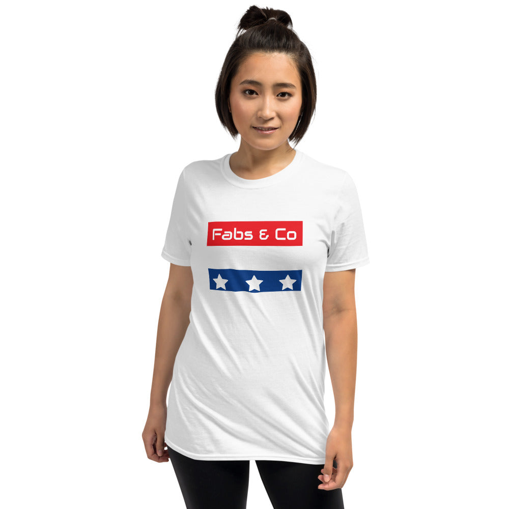 Stars and Stripes Wordmark Logo Womens T-Shirt