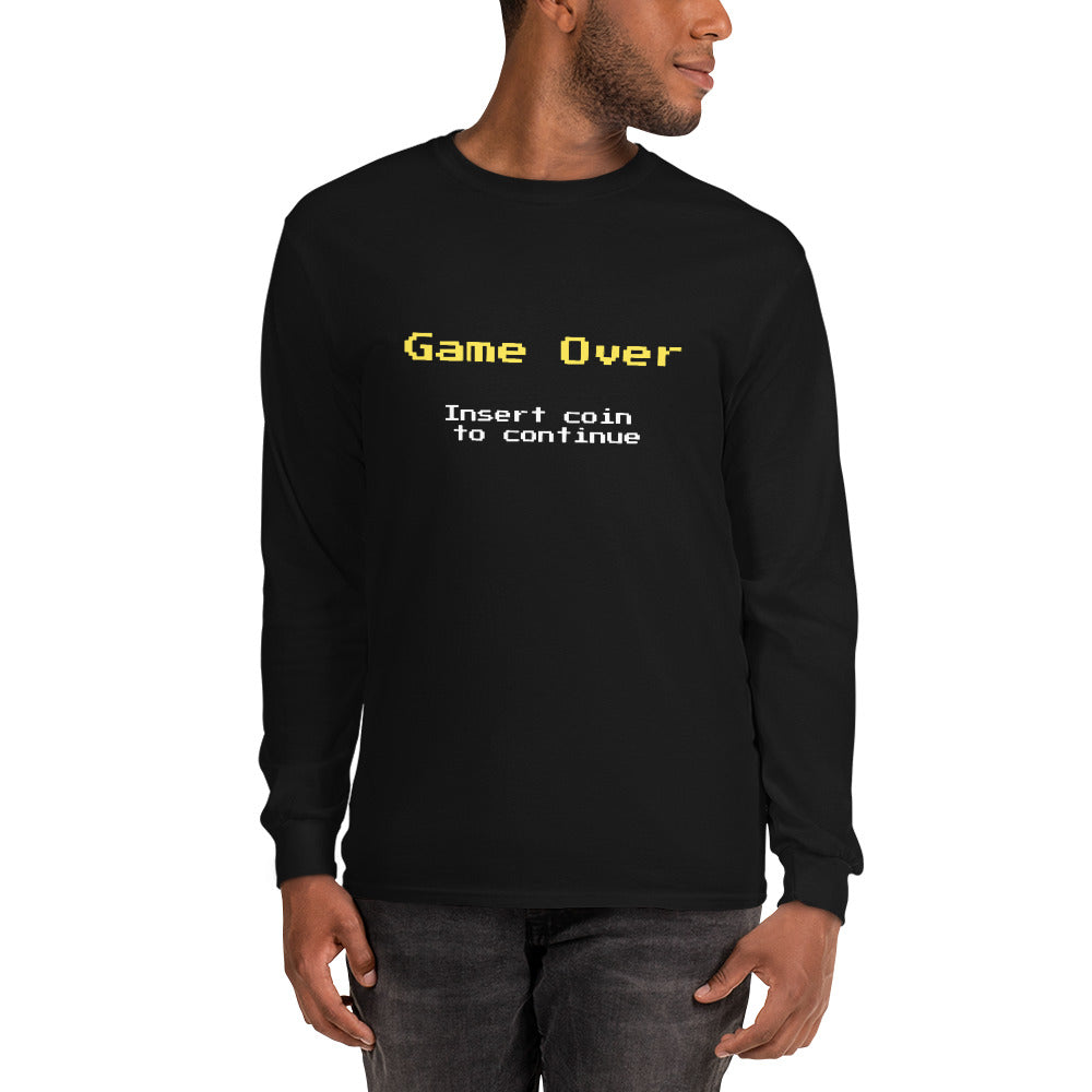 Retro Insert Coin Mens Long Sleeve T-Shirt