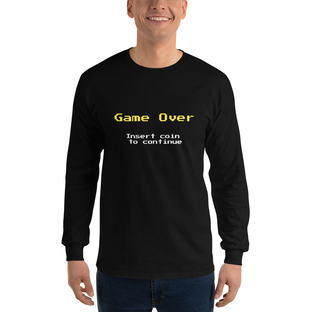 Retro Insert Coin Mens Long Sleeve T-Shirt